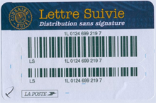 Bordereau ancienne lettre suivie